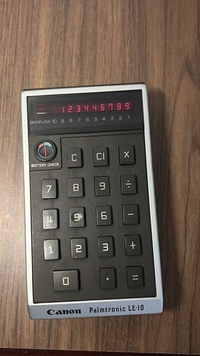 Rare Canon Palmtronic LE-10 Calculator Vintage calculator only Mint