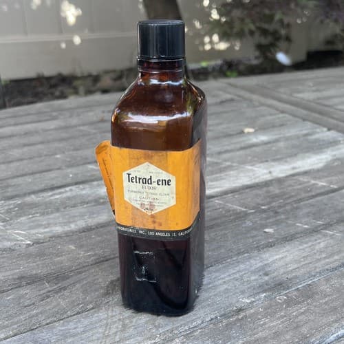 Vintage Tetrad Ene Elixir Miller Laboratories , Bottle 16 oz EMPTY 8"