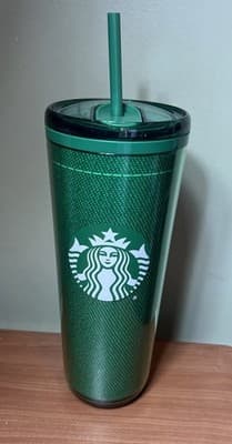 Starbucks 24oz Green Apron Tumbler Cup 2024 Siren Logo Slide Top Lid