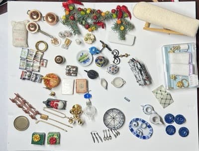 Huge Lot Dollhouse Miniature Accessories