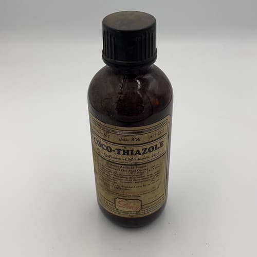 Vintage 1950's Lilly Coco-Thiazole Sulfathiazole Bottle for Display/collectible
