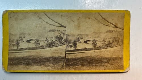 New York City NYC - BOW BRIDGE-CENTRAL PARK- E&HT Anthony c1870s Stereoview