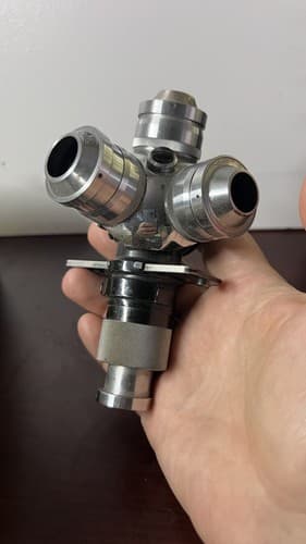ANTIQUE CARL ZEISS NOSEPIECE MICROSCOPE PART 20259 AS PICTURED