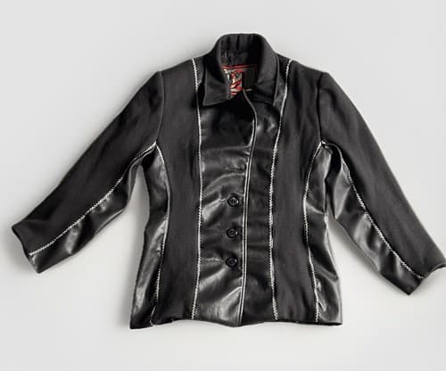 Christian Linares CL2 vintage Women's Black Wool Blend Jacket, read