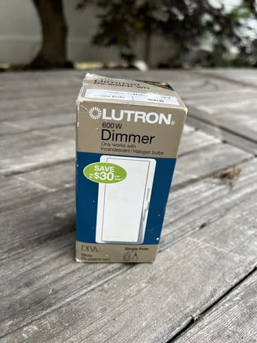 Lutron Diva Preset Dimmer Single Pole White 600W DV-600PR-WH NEW