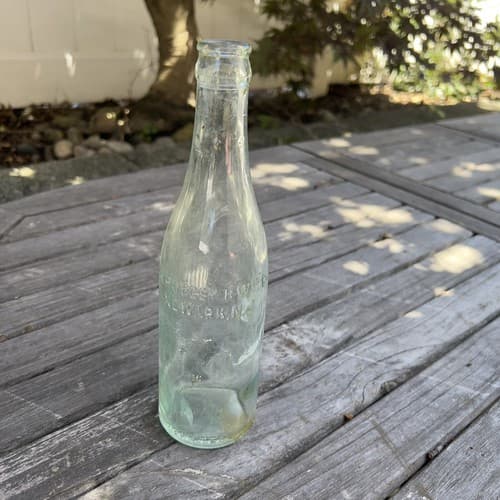 Vintage C. Krueger Brewing Company Newark NJ Green Aqua Glass Beer Bottle