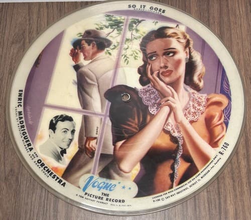 Enric Madriguera So It Goes Minute Samba VOGUE PICTURE DISC R-760 78