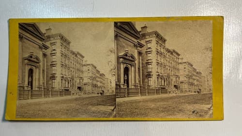 STEREOVIEW - 5th Ave & 37 St New York City H.T. Anthony #2245 Rare c. 1860's