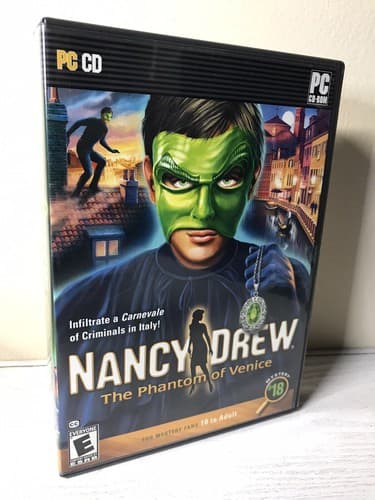 Nancy Drew: The Phantom of Venice (2008) PC CD Computer Game W/ inserts 2 CD's