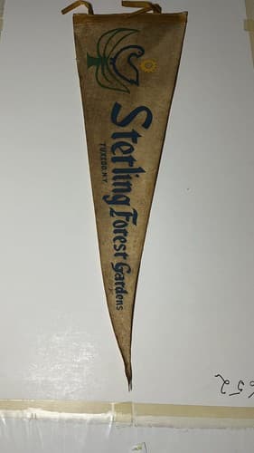 Sterling Forest Gardens Fun Tuxedo, NY VINTAGE PENNANT 26"