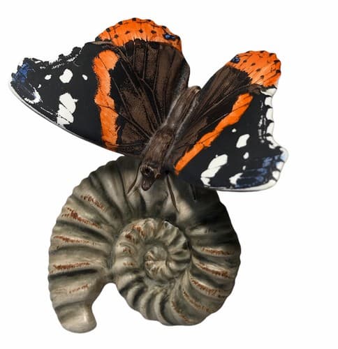Goebel Red Admiral Vulcain Butterfly #35003 3 1/2" Tall