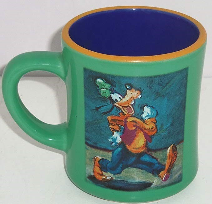 The Disney Store Goofy Walking Ceramic Coffee Cup Mug Green