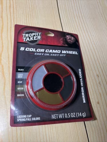 Trophy Taker 5 Color Camo Wheel Makeup Easy On Easy Off Mirror Included