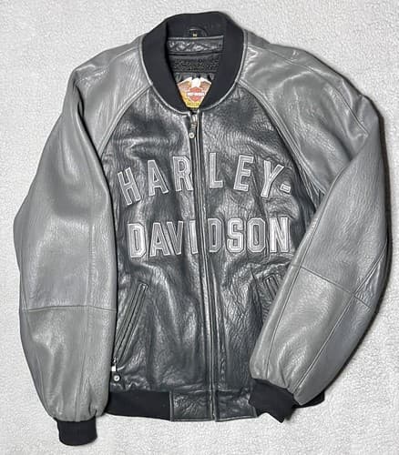 2003 HARLEY DAVIDSON 100th ANNIVERSARY LEATHER JACKET W/ REMOVABLE LINER MEDIUM