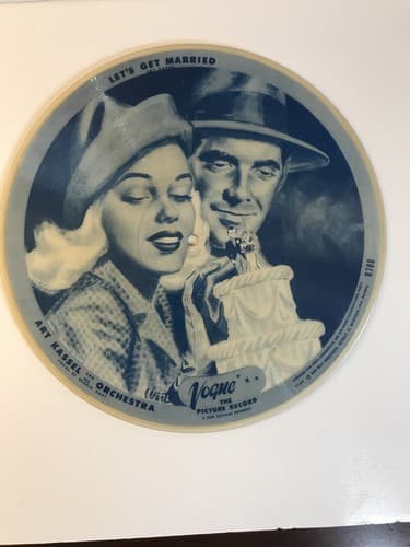Vogue Picture Record R780 Touch me Not/Let's Get Married 78 RPM Art Kassel Disk