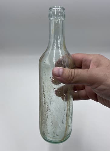 1870s-1910s KB Round Bottom Soda Bottle Mineral Water Kilner Bros Mold Crown Lip