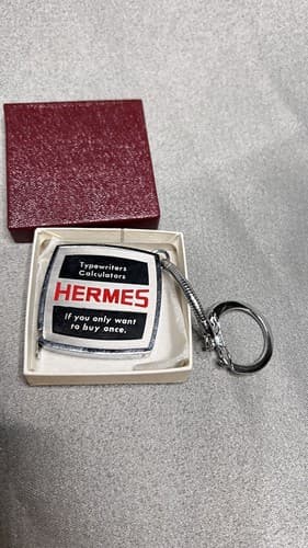 Vintage Hermes Typewriters Tape Measure Advertisment , Japan , Rare NOS