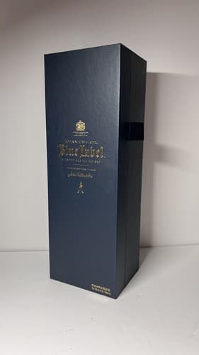 JOHNNIE WALKER BLUE LABEL CASE SCOTCH WHISKEY EMPTY BOX 750ML COLLECTIBLE