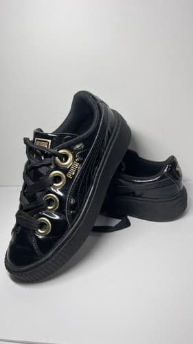 Women PUMA Patent Platform Shoes Sneakers Sz 6.5/37