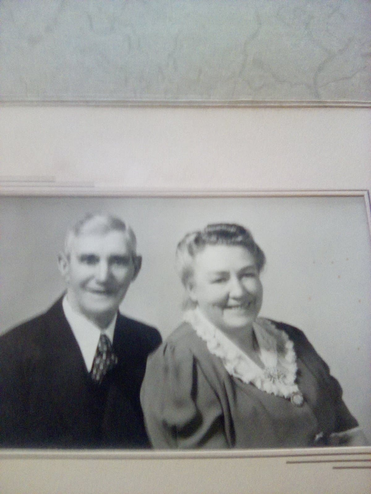 Vintage Black and White Framed Portrait Photograph