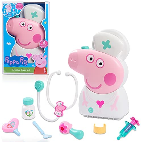 Peppa Pig 8-Piece Doctor Kit with Carry Handle & Stethoscope for Kids
