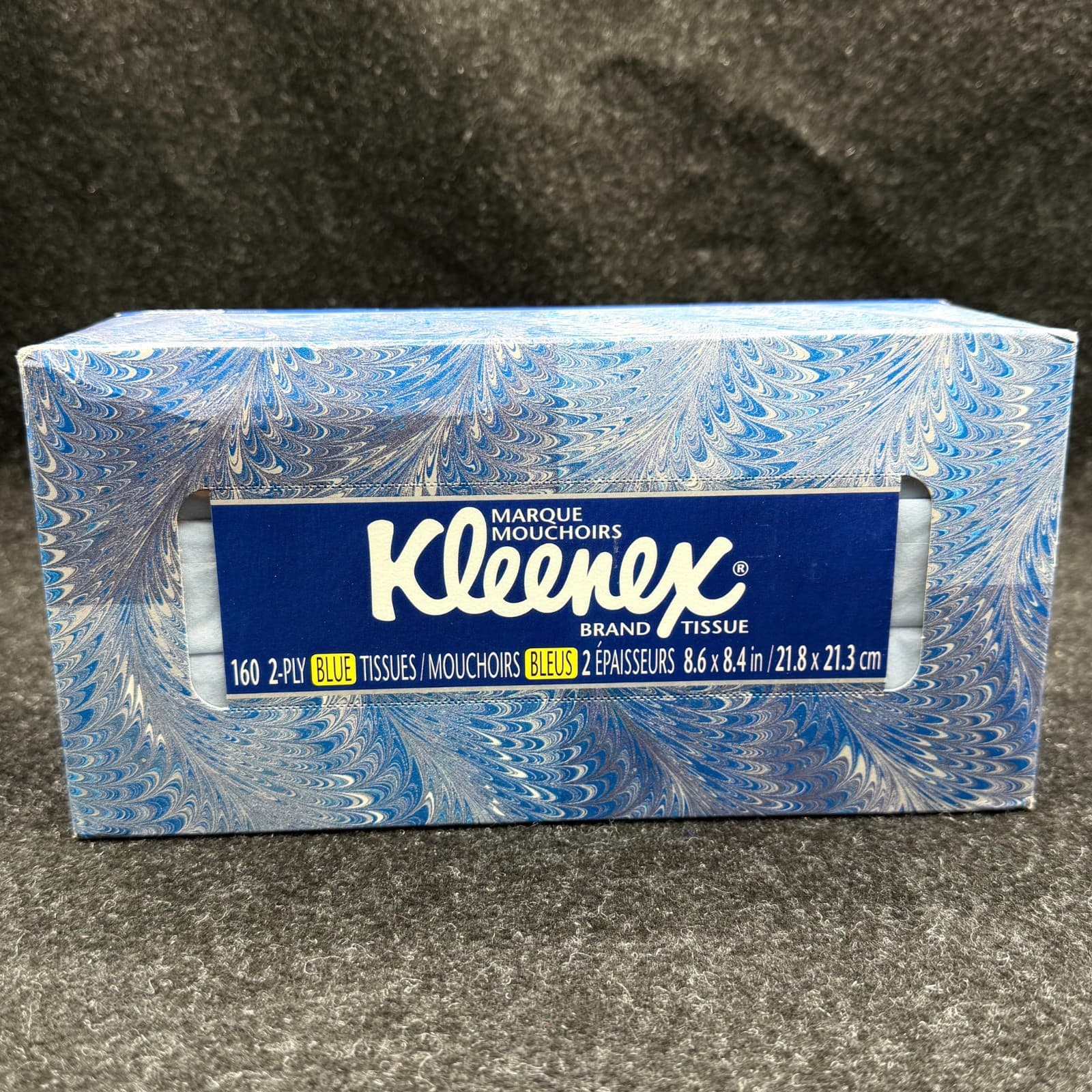 Vintage 1996 BLUE Kleenex Lotion Tissue 160 2-ply unopened box