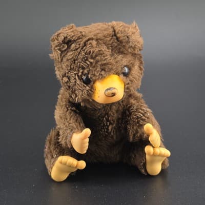 Vintage Rare Monchichi Tubby Thumb Sucking Brown Bear RARE