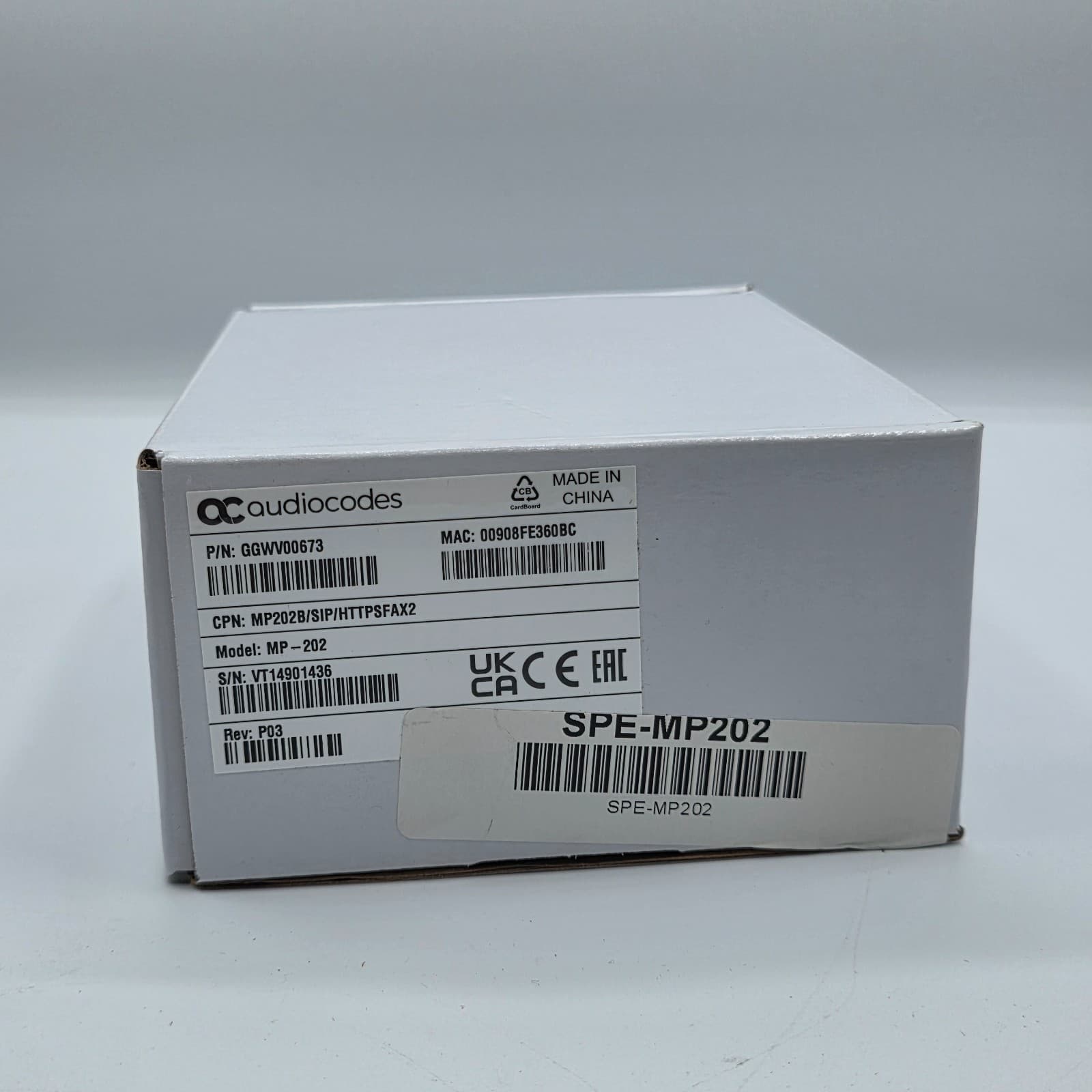 Audiocodes MP -202 HTTPS Fax Adapter (P/N GGWV00673)