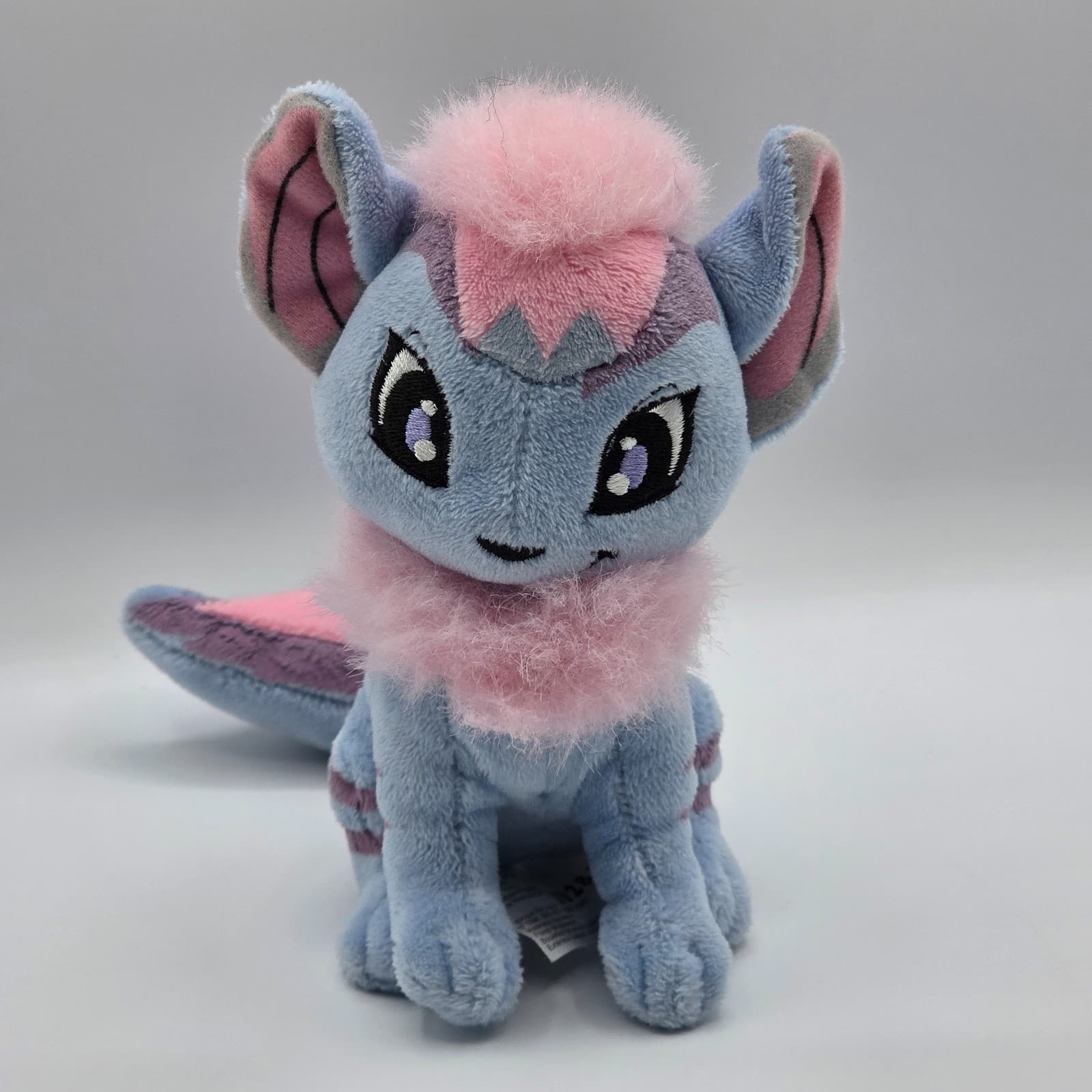 Rare Neopets Striped Xweetok Plush Stuffed Animal Blue and Pink 5” No Code