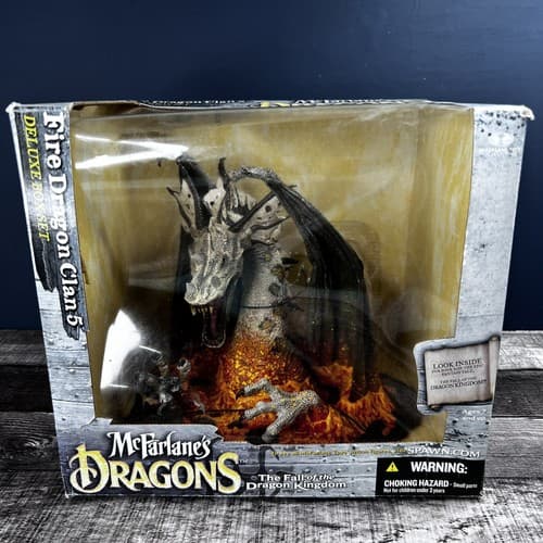 Vintage 2005 Mcfarlane Dragons Fire Dragon Clan 5 Figure Deluxe Box Set
