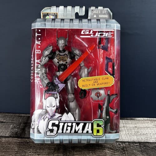 2005 G.I. JOE SIGMA 6 NINJA B.A.T RETRACTABLE CLAW POSABLE FIGURE HASBRO