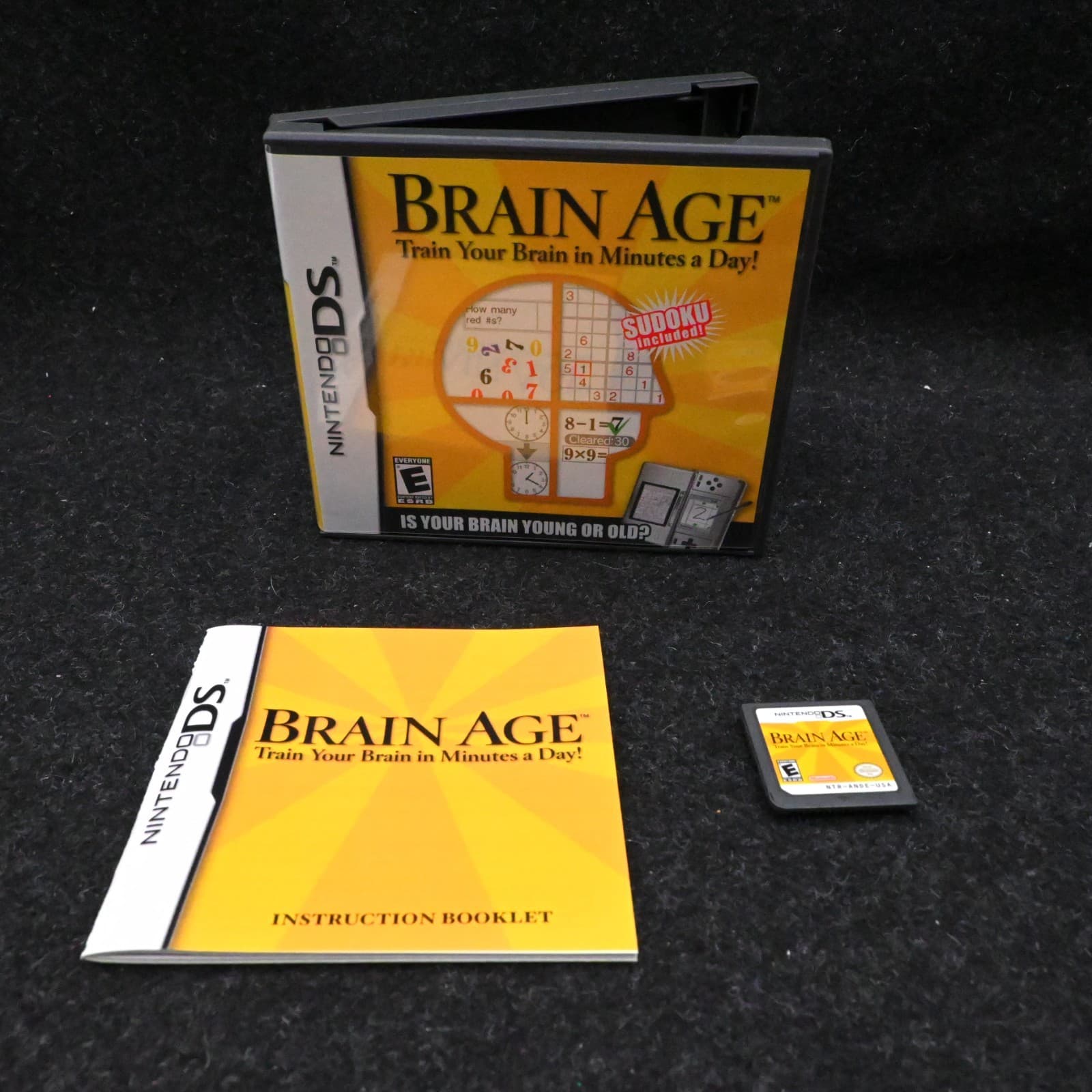 Brain Age: Train Your Brain in Minutes a Day (Nintendo DS) Complete in Box CIB