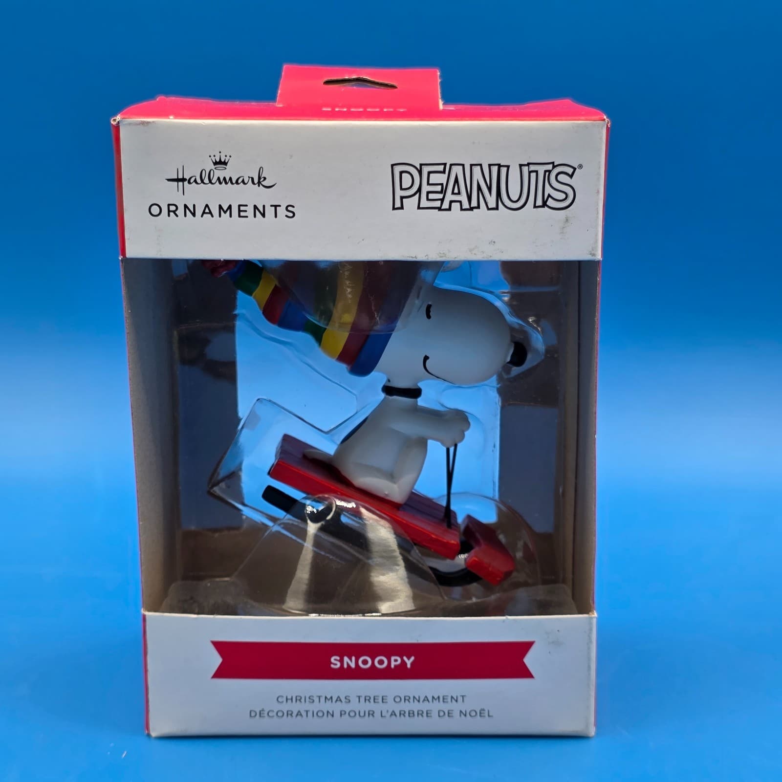 Hallmark 2021 Snoopy Skiing Peanuts Christmas Tree Ornament Charlie Brown New