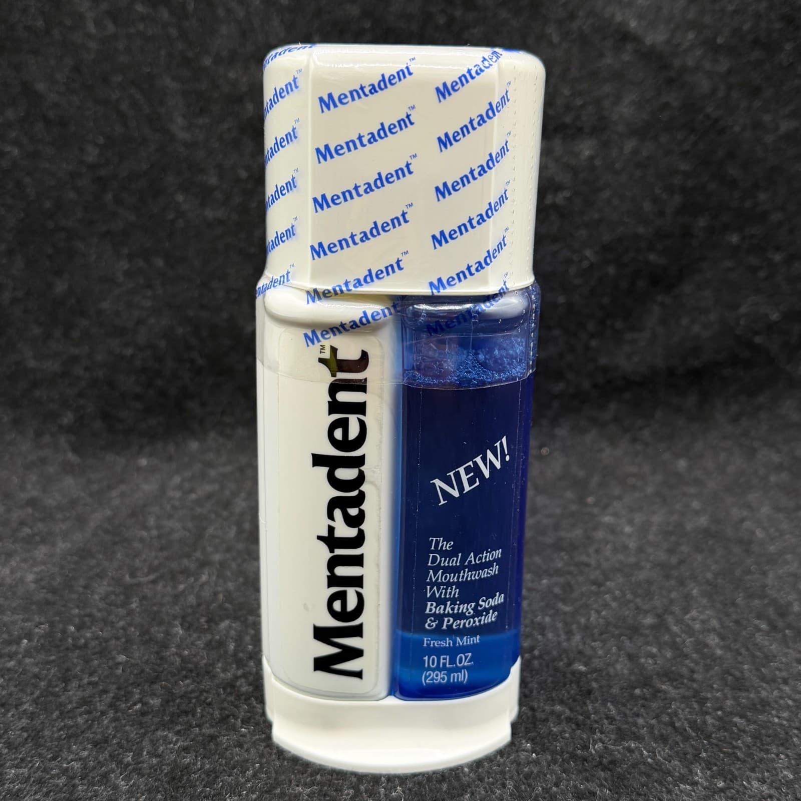 Vintage MENTADENT MOUTHWASH 10 oz FRESH MINT Dual Peroxide and Baking Soda