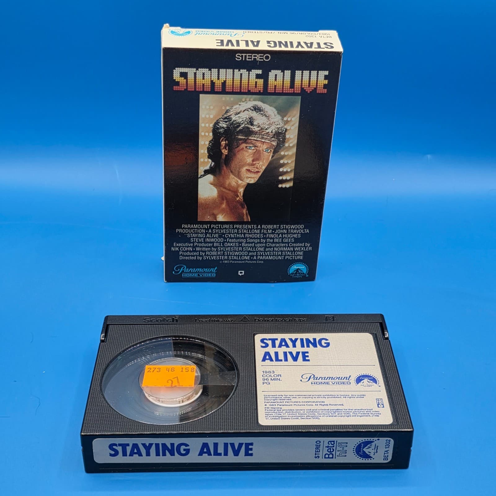 Staying Alive 80's Dance Music Drama Betamax NOT VHS 1983 John Travolta Beta