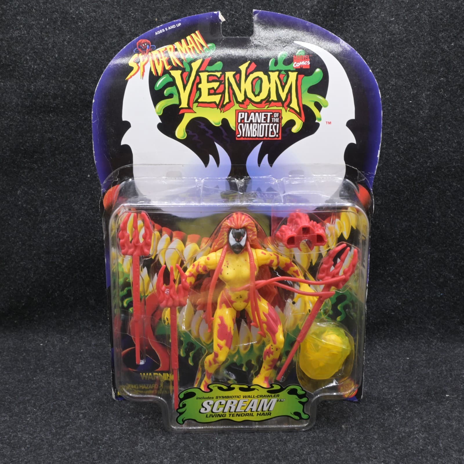 Spider-Man Venom Planet of the Symbiotes SCREAM 1996 ToyBiz Action Figure