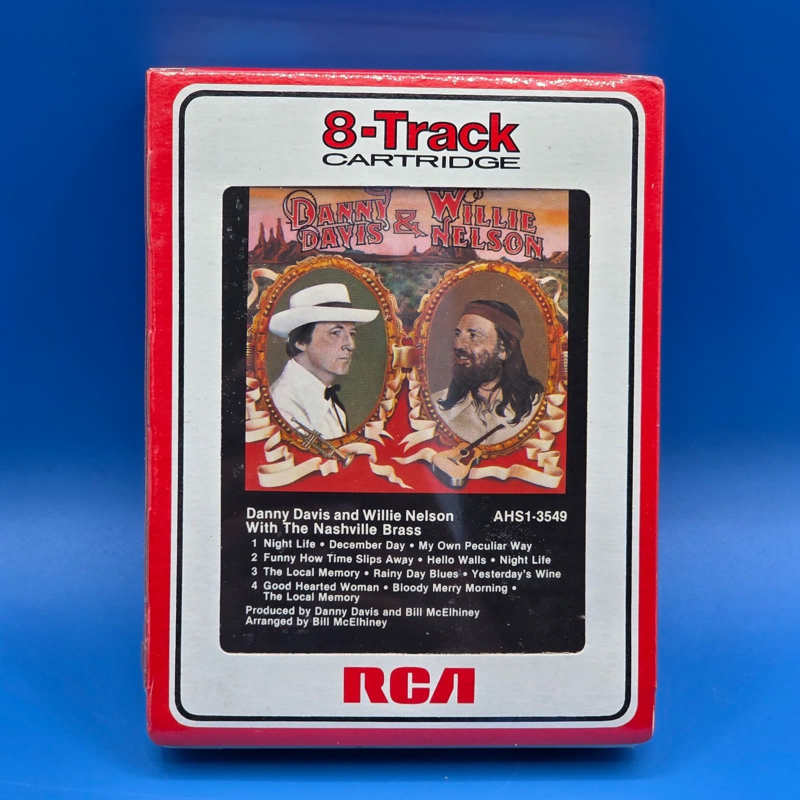 New 1989 Danny Davis And Willie Nelson With The Nashville Brass - 8-track Sealed
