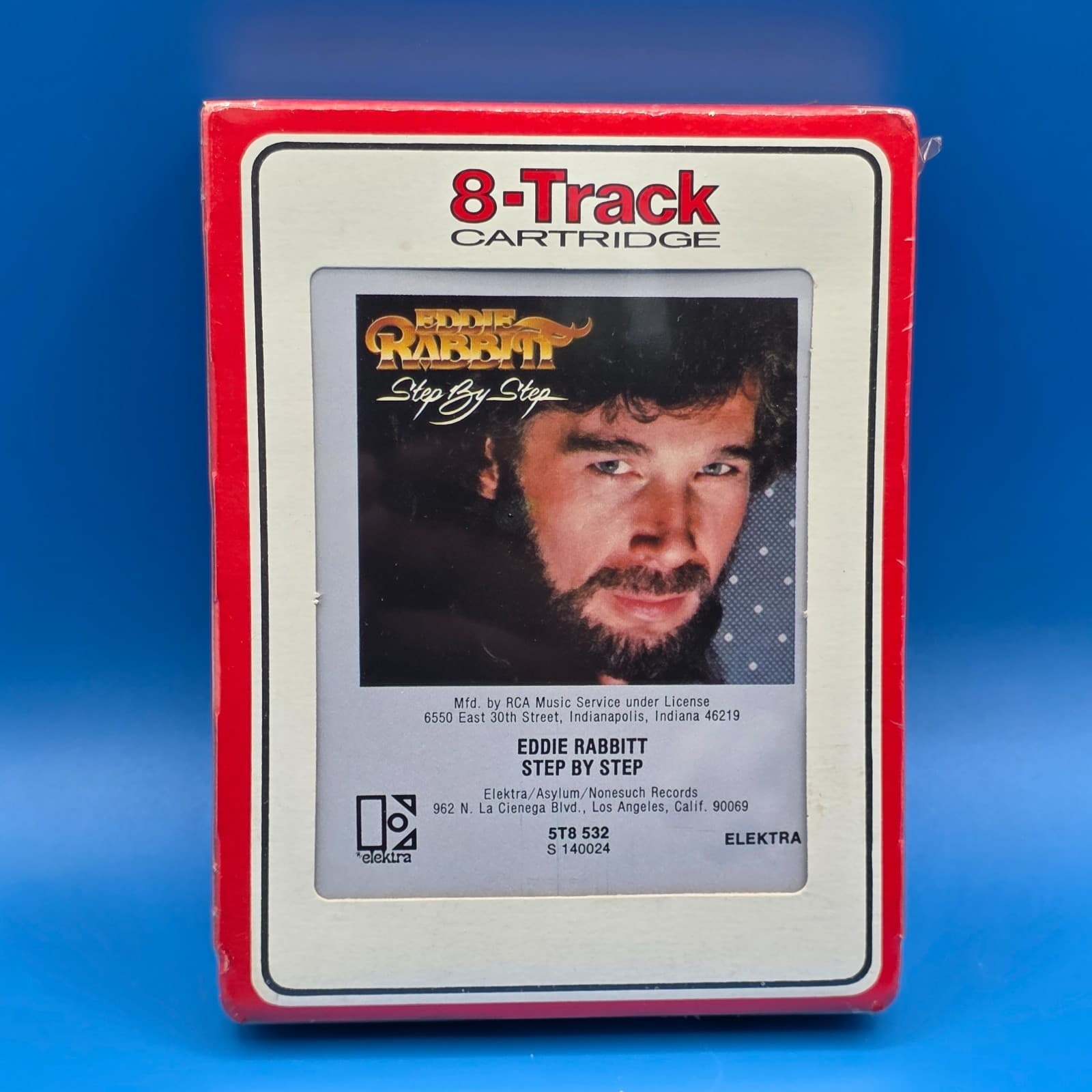Eddie Rabbit- ‘Step By Step’ 8-Track Tape Cartridge SEALED