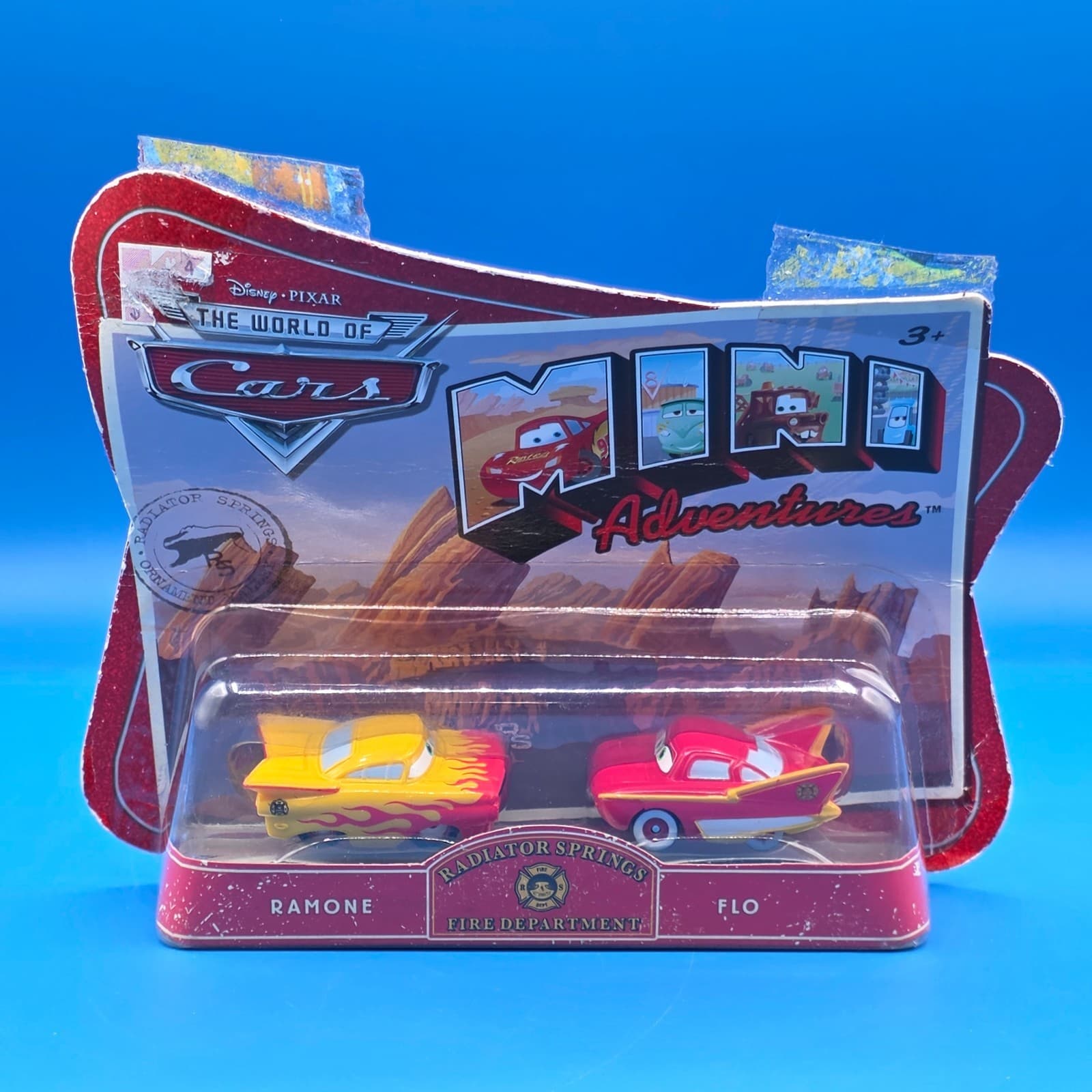 DISNEY PIXAR CARS MINI ADVENTURES RADIATOR SPRINGS FIRE DEPARTMENT RAMONE & FLO