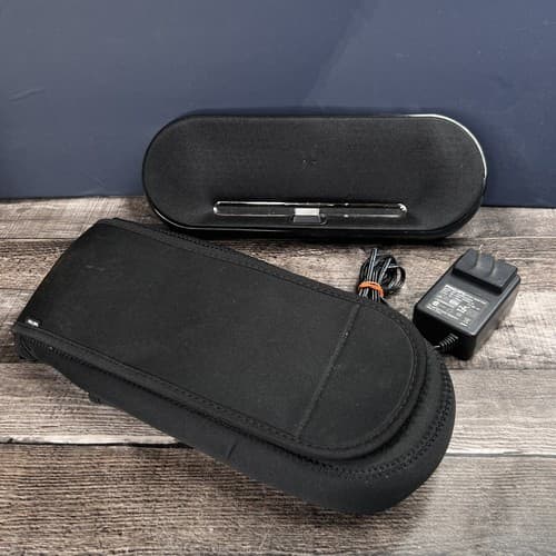 Philips SBD7500 30 Pin iPod iPhone Speaker Dock Black w/ Soft Case & Power Cord