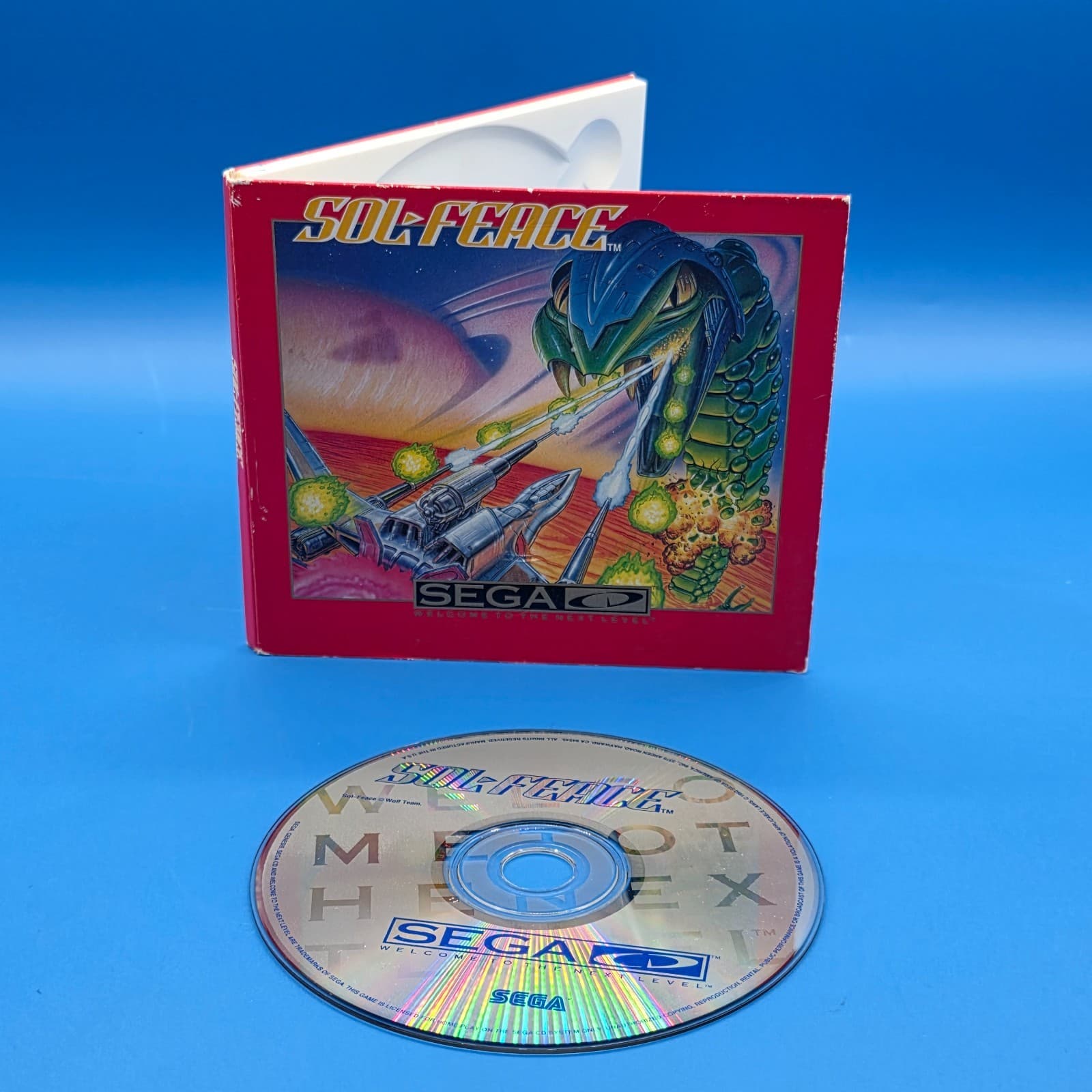 Sol-Feace (Sega CD, 1992) w/ Case No Manual Tested & Works