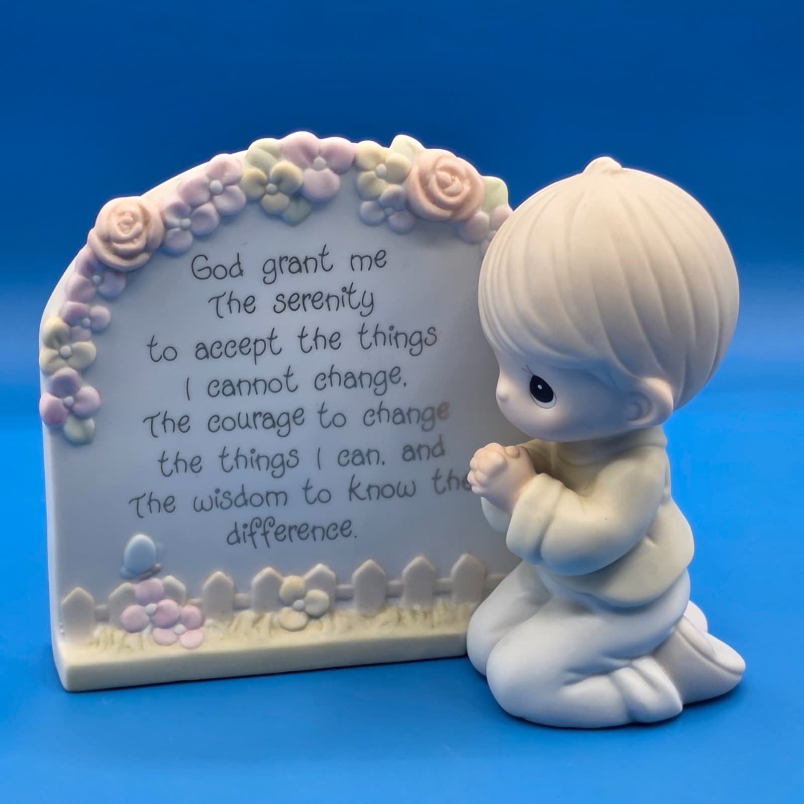 Precious Moments: 1993 Serenity Prayer - Boy Figure - 530700 Preowned