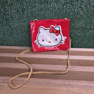 Vintage 1976 Sanrio Hello Kitty Red Bag Pouch