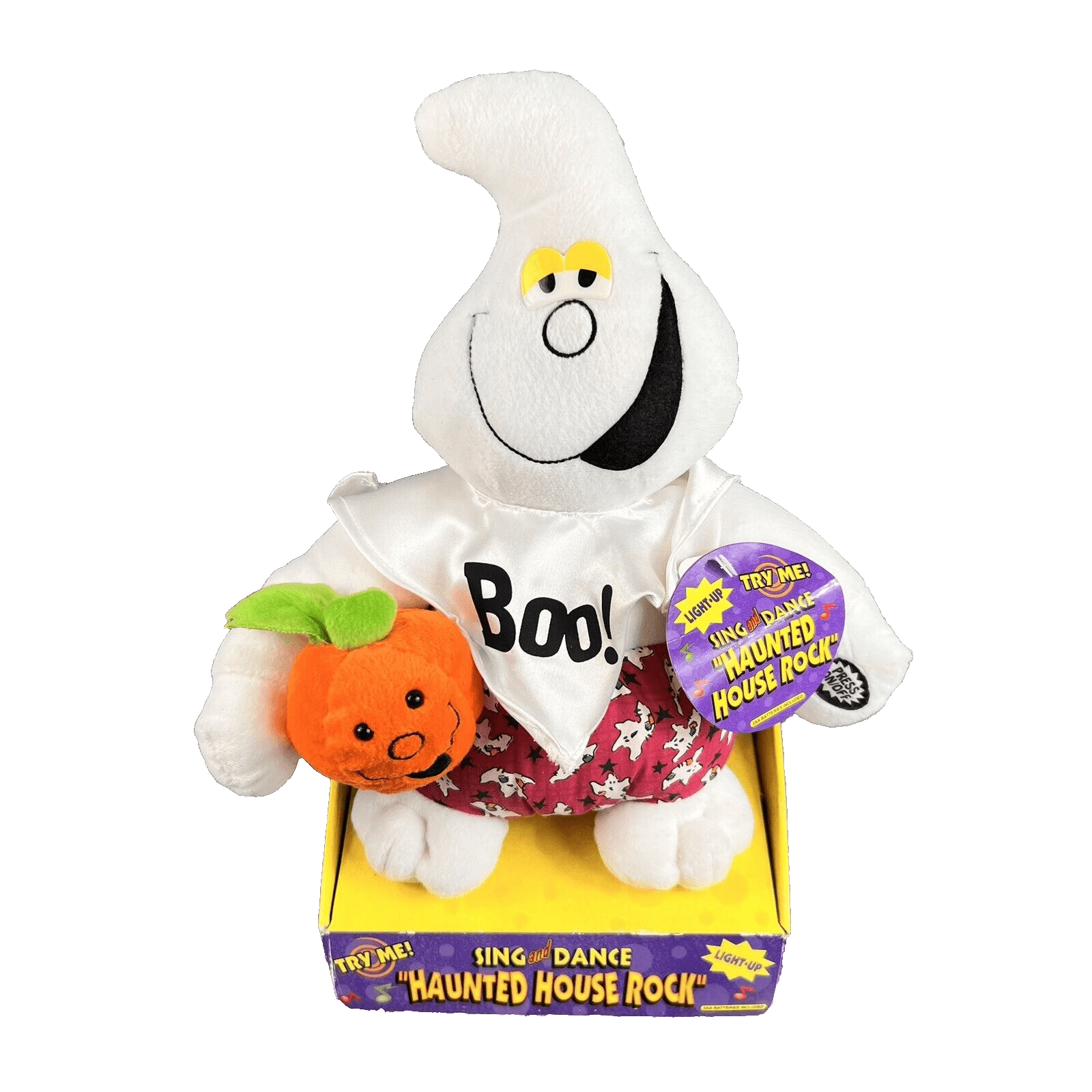 Dan Dee Animated Singing Ghost Sing Haunted House Rock Lights up and Shakes