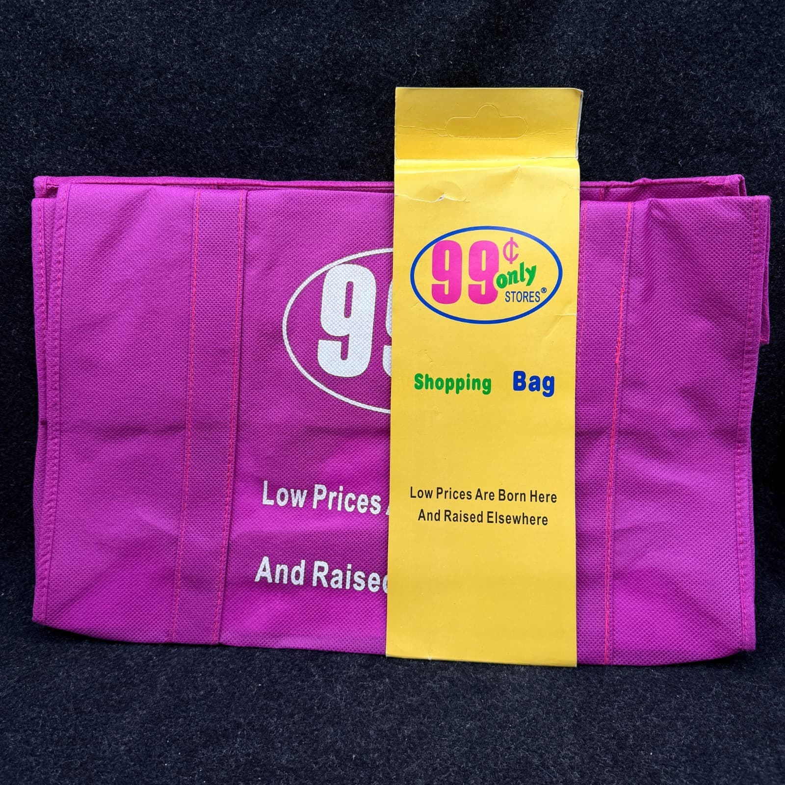 VTG 99 Cent Cents Only Store Shopping Reusable Bag tote pink large