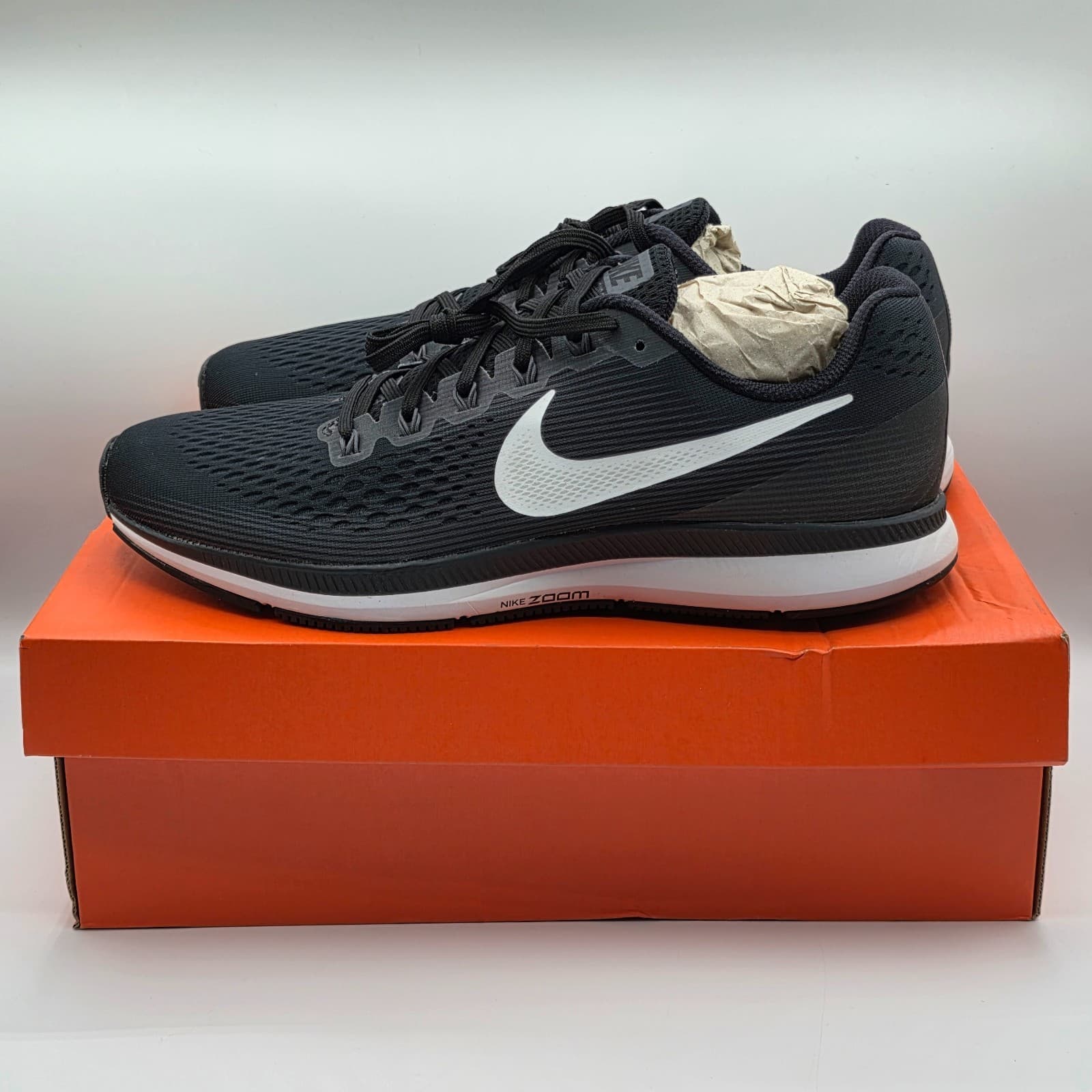 Nike Air Zoom Pegasus 34 Black White Men's Size 12 880555-001
