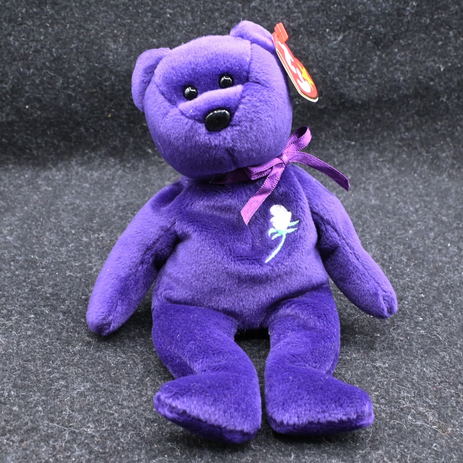 TY Beanie Baby PRINCESS DIANA the Purple Teddy Bear 1997 -RETIRED new MINT tag