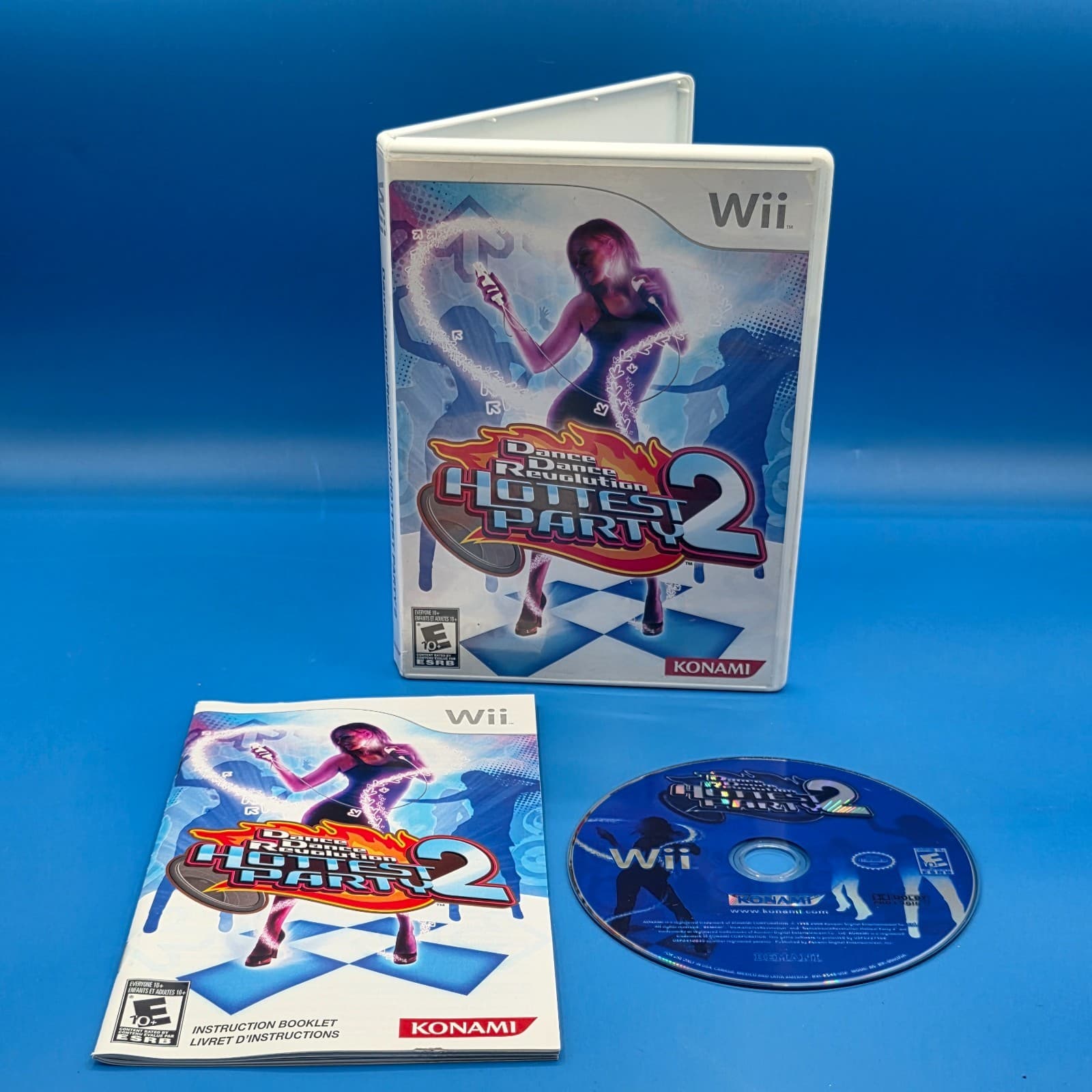DDR Dance Dance Revolution Hottest Party 2 Nintendo Wii Game Complete CIB Tested