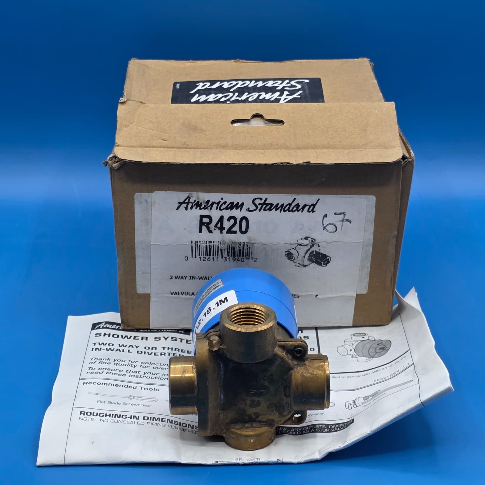 American Standard R420 2-Way In Wall Diverter Valve New In Box