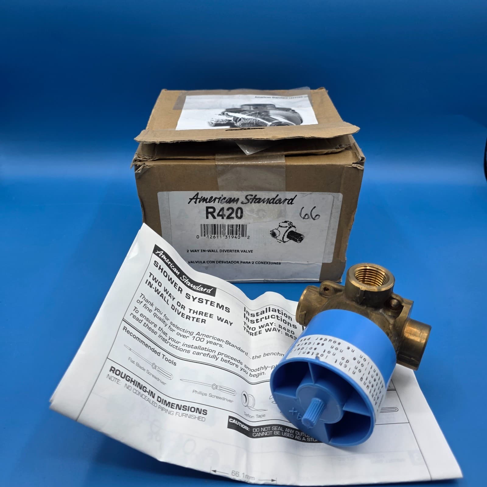 American Standard R420 2-Way In Wall Diverter Valve New In Box